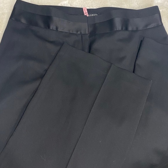 Talbots Heritage Black Dress Pants Women's Size 12 Satin Tux Waistband - Picture 2 of 12